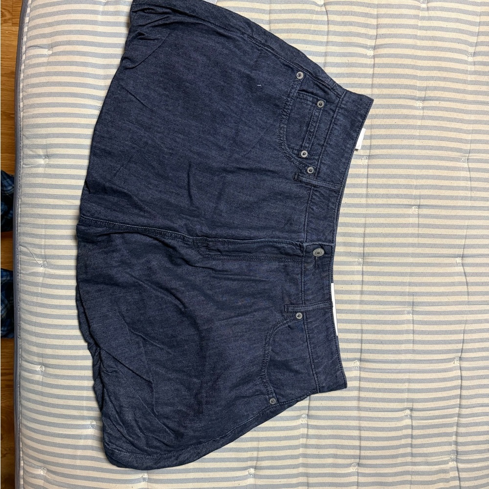 American Eagle Dark Blue Jean bubble skirt